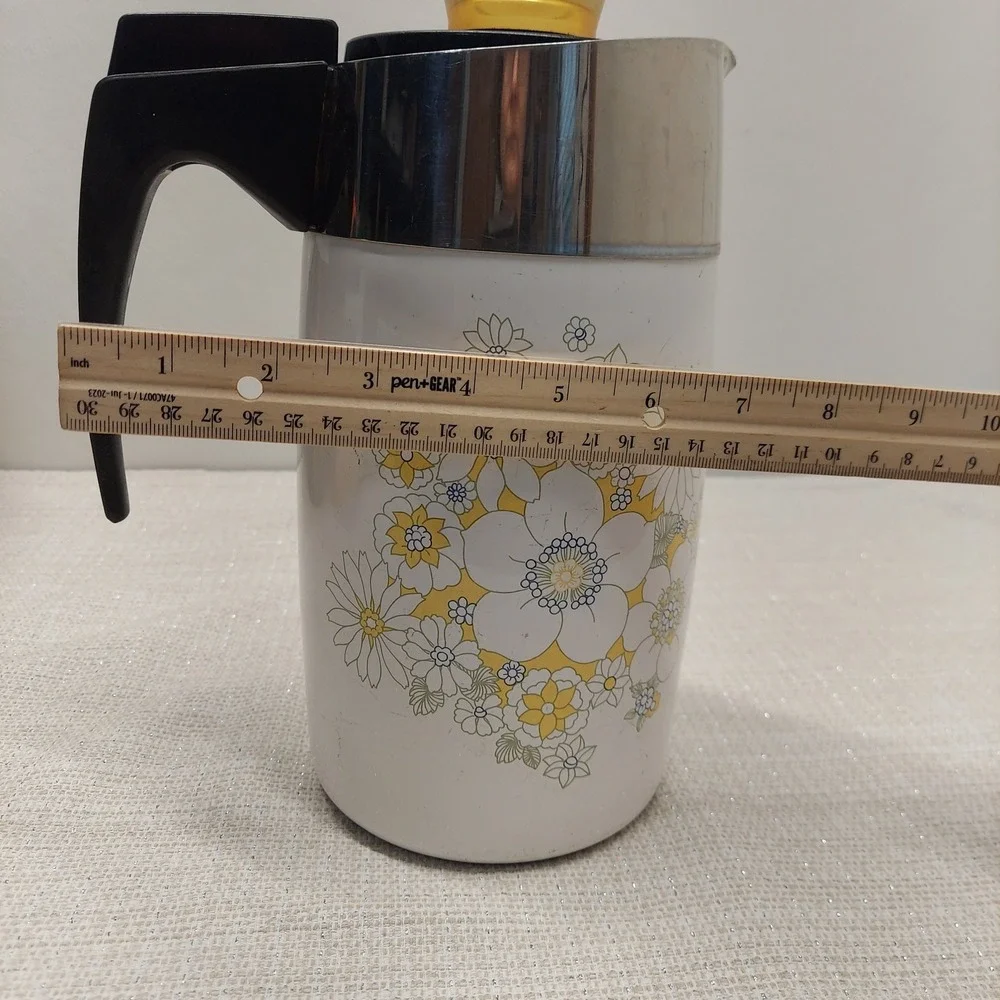 Corning Ware Floral Bouquet 10 Cup Electric Percolator Coffee Pot Complete Works - Picture 13 of 13